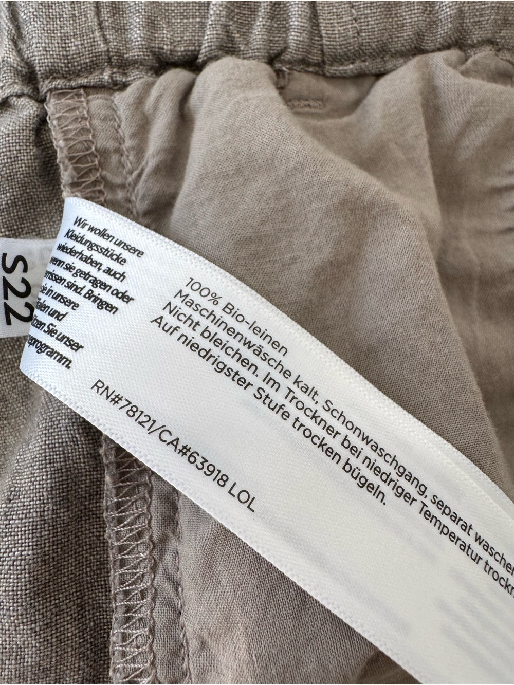 Eileen Fisher Organic Bio Linen Wide-Leg Pant | LARGE - Picture 7 of 10